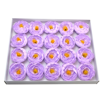 Set 20buc ranunculus de sapun parfumati atingere reala lila 23-28 afo