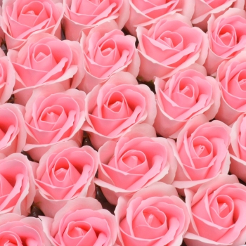Set 50 trandafiri sapun parfumati atingere reala DUO roz pal roz inchis C23-68 afo