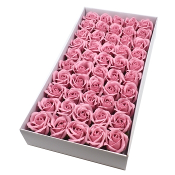 Set 50 trandafiri sapun parfumati, atingere reala, roze prafuit AFO