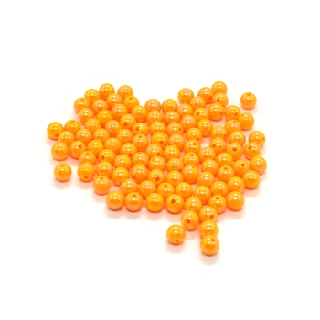 Perle color portocaliu lucios 1cm