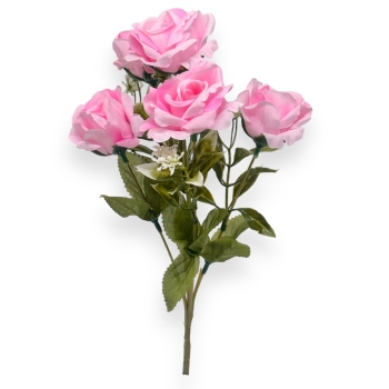 Buchet Artificial 5 Trandafiri Madame Roz