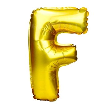Balon gonflabil auriu 55 cm litera F AFO
