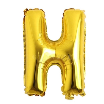 Balon gonflabil auriu 55 cm litera H AFO