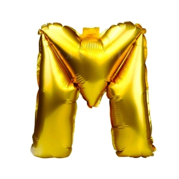 Balon gonflabil auriu 55 cm litera M AFO