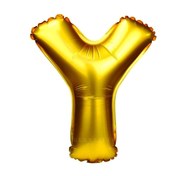 Balon gonflabil auriu 55 cm litera Y